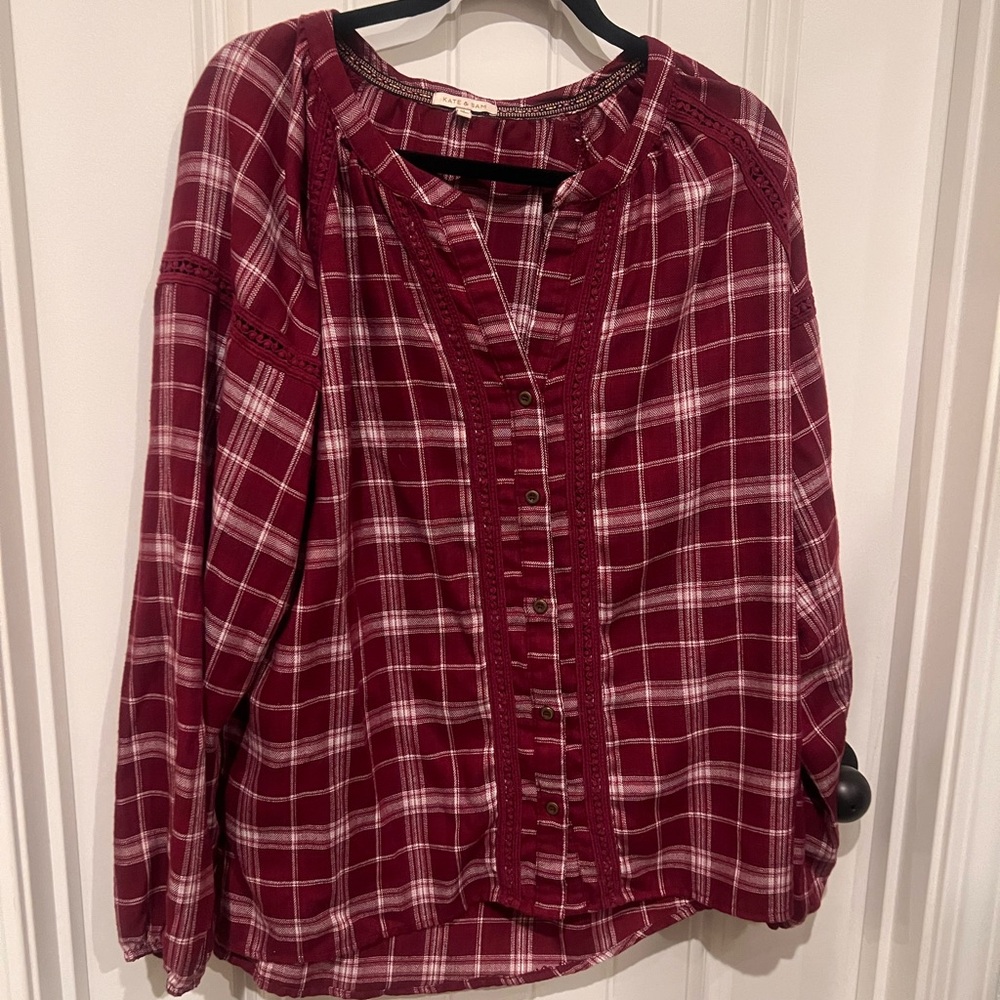 Plaid Women's Top - Red